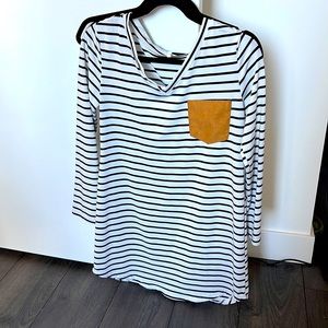 Shein Striped Long Sleeve Tshirt Dress